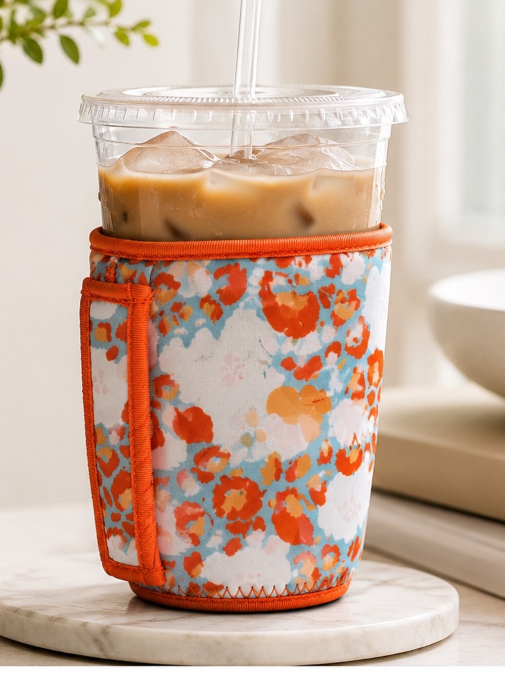 3-Pack Insulated Reusable Iced Coffee Sleeves Neoprene Cup Cozies Floral New